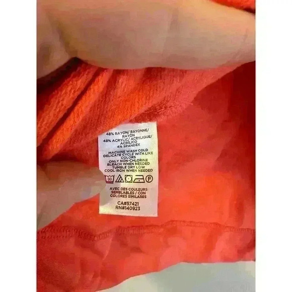 Loft Lou & Grey Signaturesoft Sweatshirt Coral/Orange Size Small - Picture 5 of 5